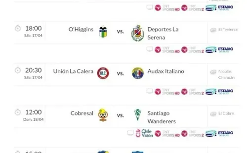 Fecha 4 del Campeonato Nacional