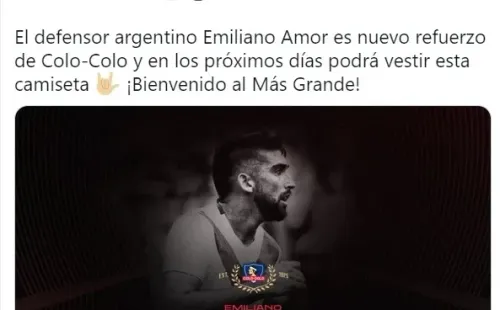Colo Colo anuncia a Emiliano Amor