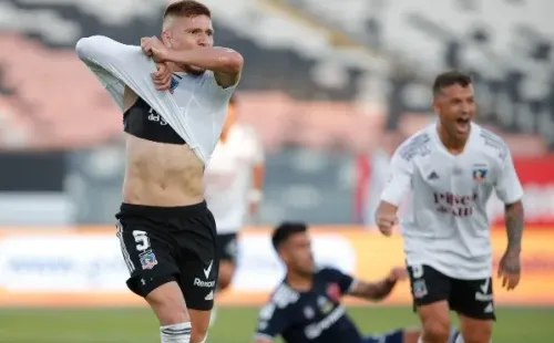 La celebración de Leonardo Gil en su gol ante la U. | Foto: Agencia UNO.