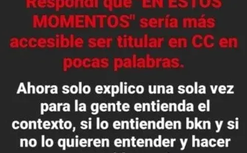 La respuesta de Diego Sánchez en su Instagram. | Foto: Captura.