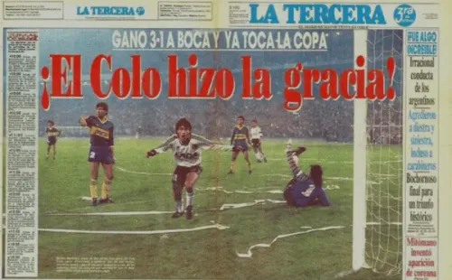 Una de las tantas portadas tras el heroico triunfo de Colo Colo. Fuente: Archivo.
