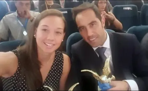Christiane Endler y Claudio Bravo. Fuente: Archivo.