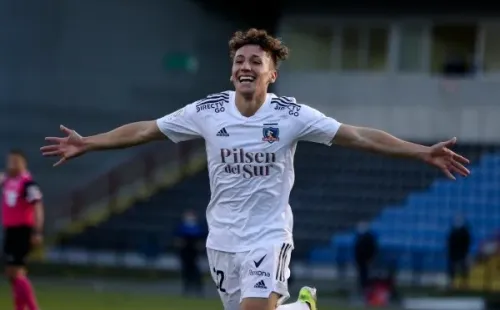 Luciano Arriagada y su celebración de gol