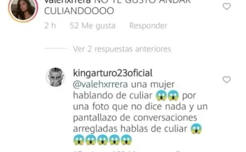 La respuesta de Vidal en su Instagram. | Foto: Captura.