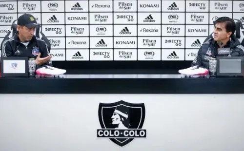 Luis Mena y Gustavo Quinteros juntos en conferencia de prensa / FOTO: Colo Colo