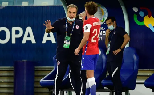Luciano Arriagada estuvo 20 minutos en el terreno de juego ante Uruguay | Foto: archivo