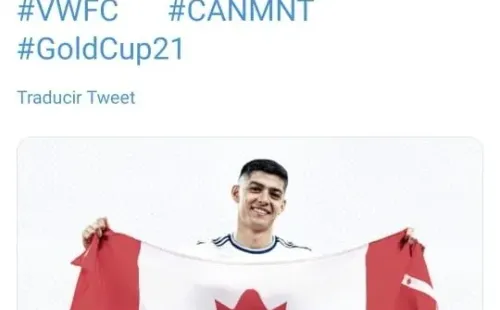 Vancouver Whitecaps confirmando la citación de Gutiérrez a la selección de Canadá.
