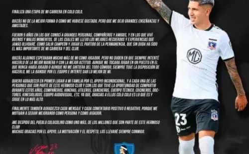La despedida de Brayan Véjar de Colo Colo.
