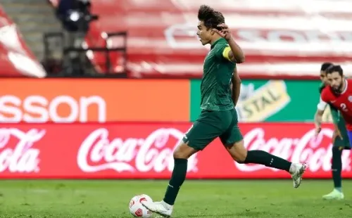 Triple M anotó el tanto del empate ante la selección chilena en la pasada jornada de eliminatorias al Mundial de Qatar 2022. Fuente: Agencia UNO.