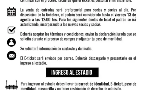 Los detalles para que los socios del CSD Colo Colo puedan comprar su entrada / FOTO: CSD Colo Colo