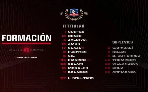 Los elegidos para enfrentar a Unión Española.