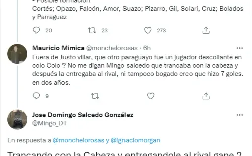 Respuesta de José Domingo Salcedo en Twitter.