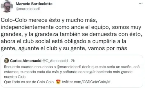 Barti interactuando con los hinchas | Foto: captura