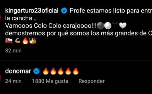 El saludo de Don Omar a Arturo Vidal a horas del Superclásico. | Foto: Captura.