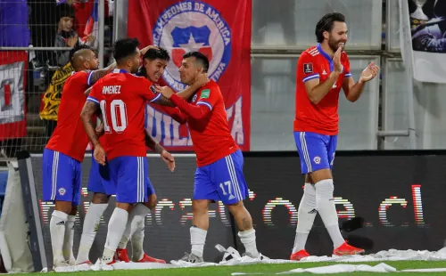 La Roja festejó ante Venezuela. (Foto: Agencia Uno)