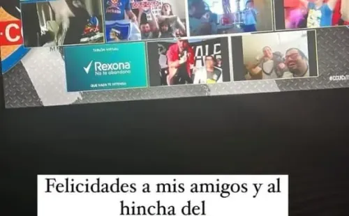 Medel felicitó a los hinchas albos.