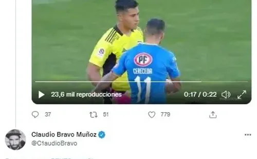 El mensaje de Claudio Bravo por el gesto de Roberto Cereceda. | Foto: Captura.