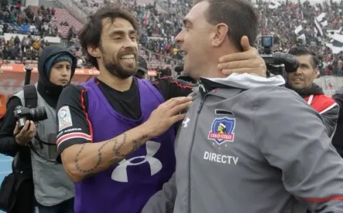 Jorge Valdivia junto a Pablo Guede