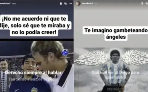 Las publicaciones de Marcelo Barticciotto en su Instagram. | Foto: Captura.