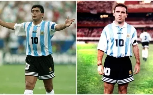 Marcelo Espina “heredó” la 10 de Maradona por algunos partidos en la selección argentina. | Foto: Archivo.