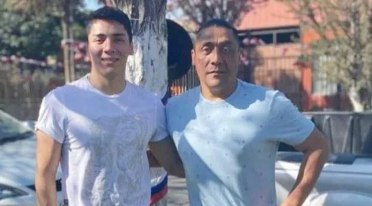 Javier Meléndez junto a su padre. | Foto: LUN.