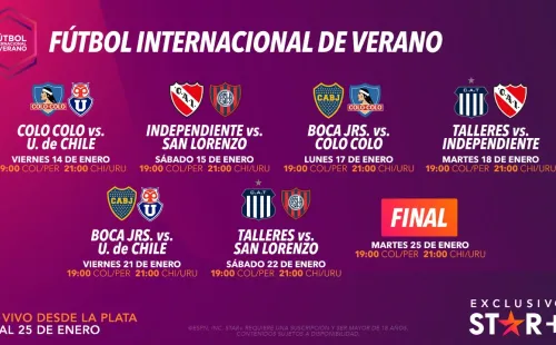 El fixture del Hexagonal de Verano. | Foto: Star+.