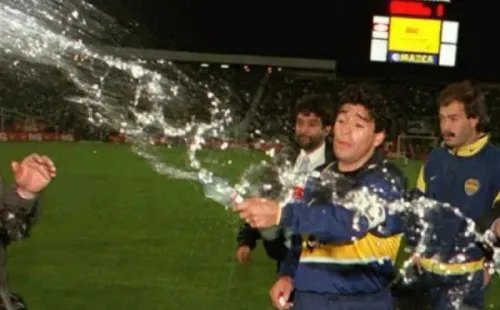 Diego Maradona sólo estuvo 45 minutos en aquel partido frente a Colo Colo.