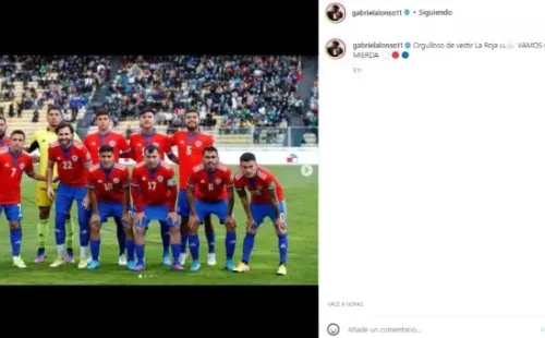 La publicación de Gabriel Suazo en su Instagram. | Foto: Captura.