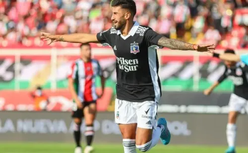 El argentino puso el 1 a 0 ante Palestino. Fuente: Agencia UNO.