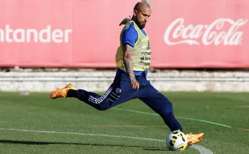 Arturo Vidal dijo presente en la primera práctica de la Roja. / FOTO: ANFP