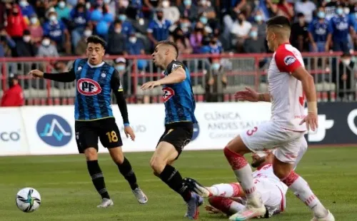 La jugada de la polémica entre Huachipato y Deportes Copiapó. / FOTO: Agencia Uno