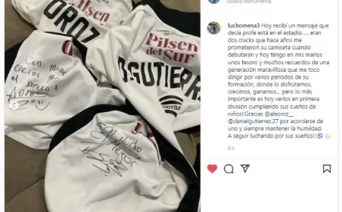 La publicación de Luis Mena en su Instagram. | Foto: Captura.