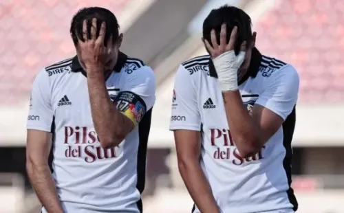 Gabriel Suazo y su singular celebración junto a Pablo Solari. Imagen: Agencia UNO