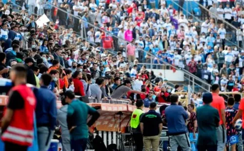 Incidentes en las tribunas de San Carlos de Apoquindo. Imagen: Agencia Uno