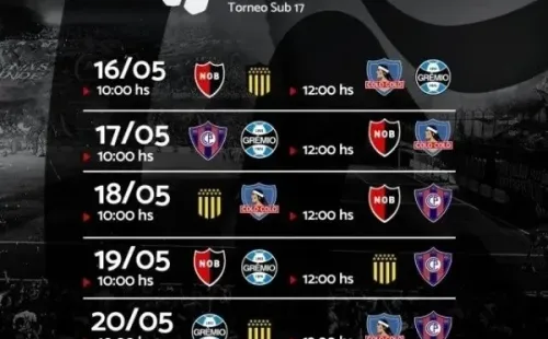 El fixture del Torneo Canteras de América. | Foto: Newells Old Boys.