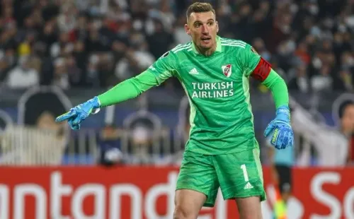 Franco Armani lidera la lista de bajas por infectados de covid-19 en River Plate. | Foto: Agencia UNO.