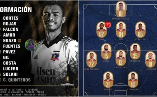 Formaciones confirmadas de Colo Colo y Fortaleza.
