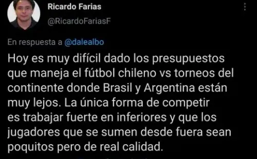 Hinchas de Colo Colo dan su receta para volver a ganar una Libertadores | Captura de pantalla Twitter