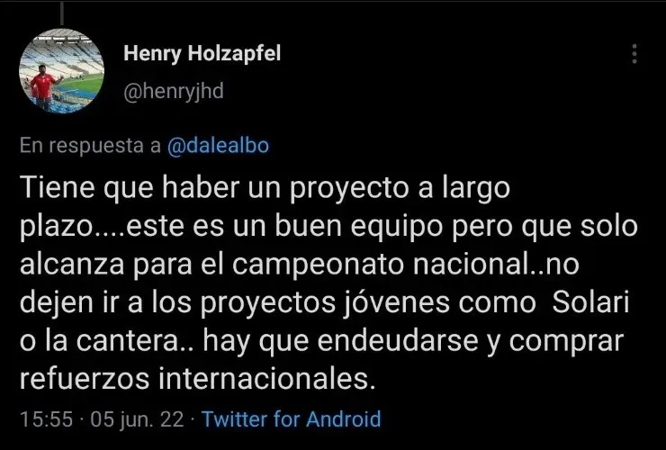 Hinchas de Colo Colo dan su receta para volver a ganar una Libertadores | Captura de pantalla Twitter