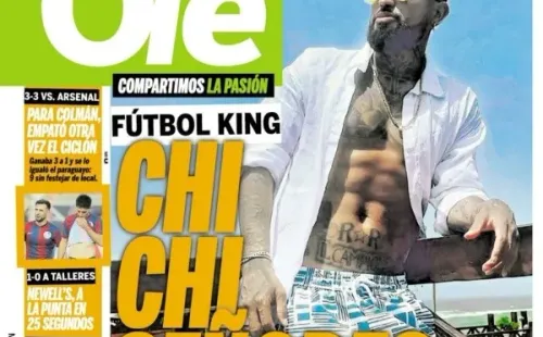 La portada que Olé le dedicó a Arturo Vidal. | Foto: Olé.