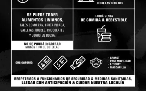 Todo lo que necesitas saber para ingresar al Estadio Monumental | Imagen: Colo Colo