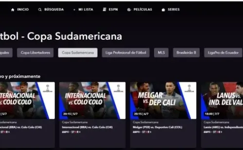 El duelo entre albos y colorados ya puede ser programado en la APP de Star+. | Foto: Captura.