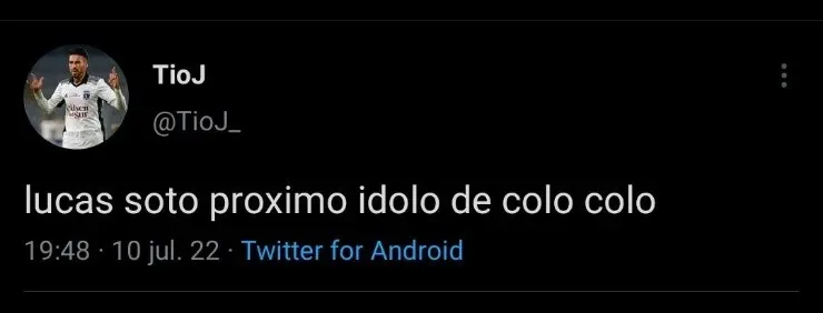 Hinchas enloquecen con el partido de Lucas Soto | Imagen: Twitter