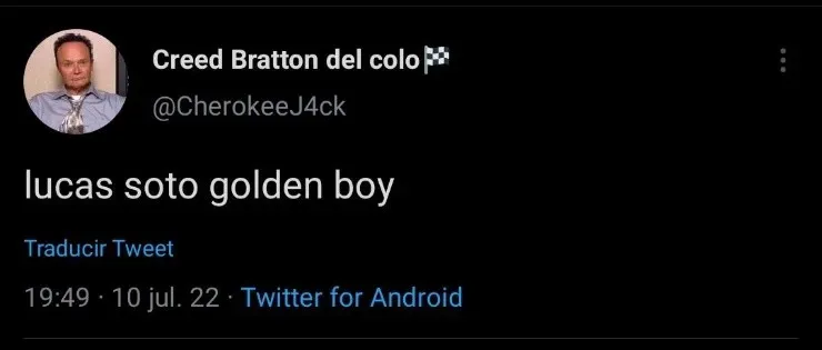 Hinchas enloquecen con el partido de Lucas Soto | Imagen: Twitter