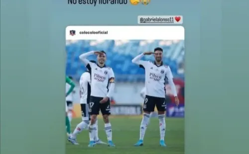 Pablo Solari reacciona a la celebración del gol de Colo Colo | Imagen: Instagram