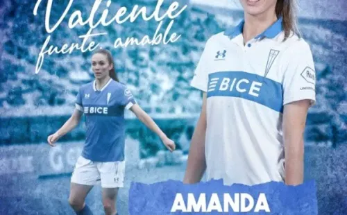 La publicación con que la UC presentó a Amanda Morris. | Foto: Universidad Católica Femenina.