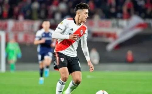 El Pibe tuvo un debut bastante auspicioso con la camiseta de River Plate. | Foto: Getty Images.