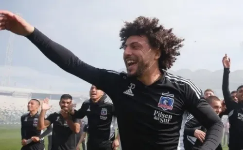 Maximiliano Falcón fue uno de los que más disfrutó el Arengazo en el Monumental | Imagen: Colo Colo