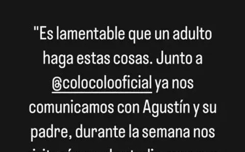 El mensaje de Esteban Pavez en su Instagram personal. | Foto: Captura.
