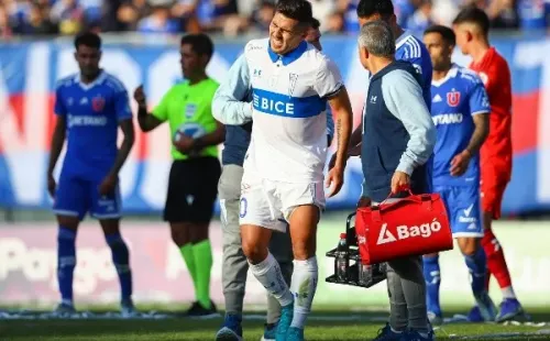 Todo apunta a que lo del Pinares se trata de un desgarro, lo que lo descarta inmediatamente del clásico del domingo en el Monumental. | Foto: Agencia UNO.